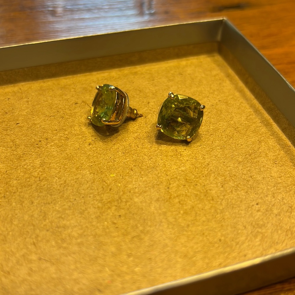 Kate spade light green stud earrings